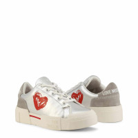 Love Moschino Trainers Leather in Grey