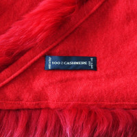 Christian Dior Cape en cachemire avec bordure en fourrure de renard