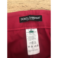 Dolce & Gabbana Paio di Pantaloni in Cotone in Fucsia
