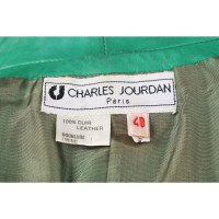 Charles Jourdan Vest Leather in Green