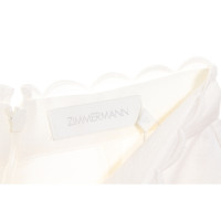 Zimmermann Paire de Pantalon en Lin en Blanc