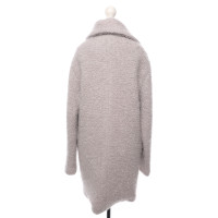 Set Jacke/Mantel aus Wolle in Grau