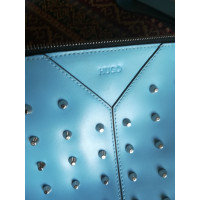 Hugo Boss Clutch aus Leder in Blau