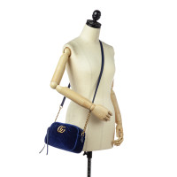 Gucci Marmont Bag aus Seide in Blau