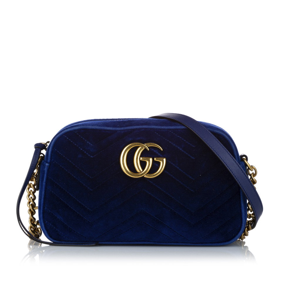 Gucci Marmont Bag aus Seide in Blau