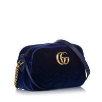 Gucci Marmont Bag aus Seide in Blau