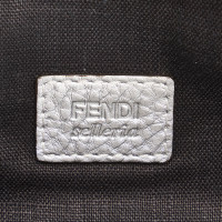 Fendi Clutch Bag Leather in Silvery