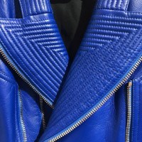Balmain Giacca/Cappotto in Pelle in Blu