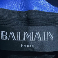 Balmain Giacca/Cappotto in Pelle in Blu