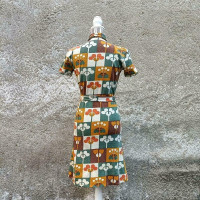 Guy Laroche Kleid aus Baumwolle in Braun