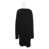 White T Dress Cashmere in Black