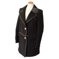 Prada Manteau avec des détails en cuir
