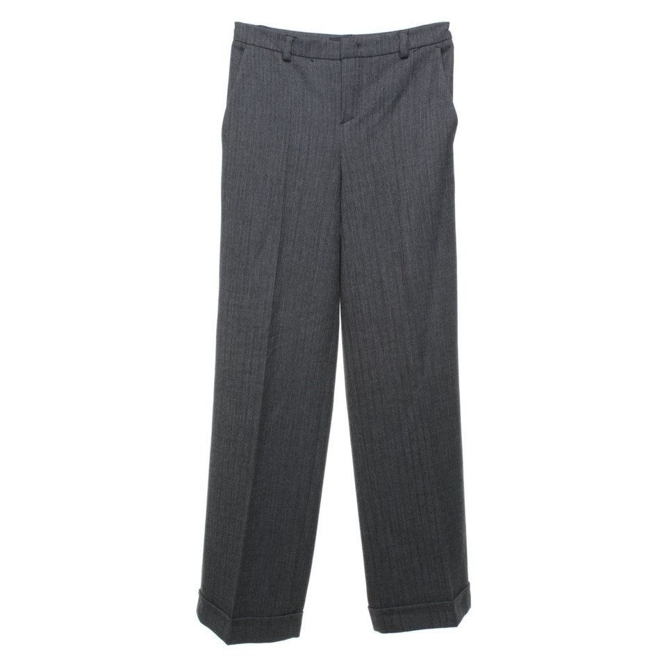 Set trousers in grey / black
