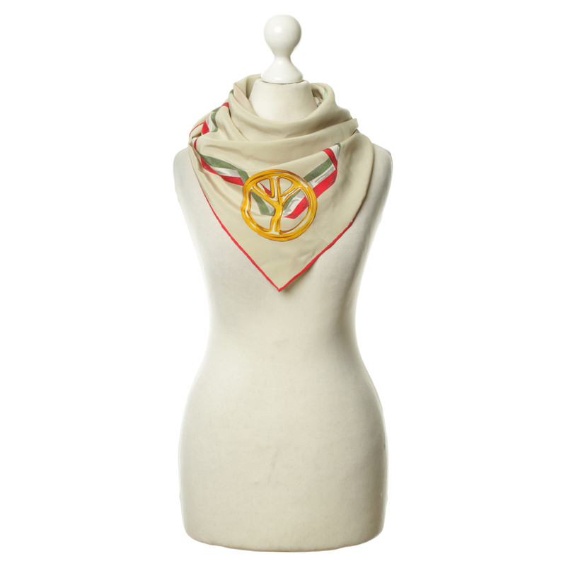 Moschino Silk scarf with melon motif