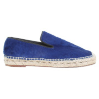 Céline Loafer aus blauem Ponyfell