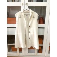 Hermès Giacca/Cappotto in Cashmere in Bianco
