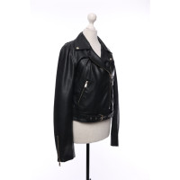 Trussardi Jacke/Mantel aus Leder in Schwarz