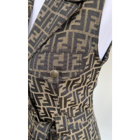 Fendi Vest Cotton in Brown