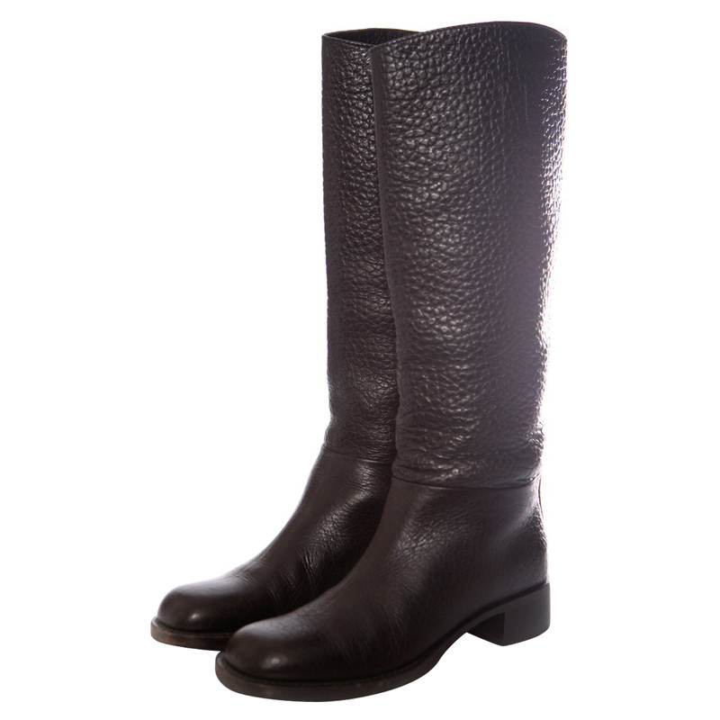 Prada Black leather boots - Second Hand 