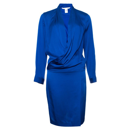 Diane Von Furstenberg Dress Silk in Blue