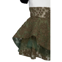 Alex Perry Kleid aus Baumwolle in Oliv