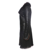 Vent Couvert Black lamb leather coat