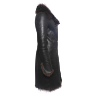 Vent Couvert Black lamb leather coat