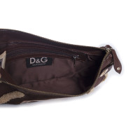 D&G Clutch Bag Suede in Brown
