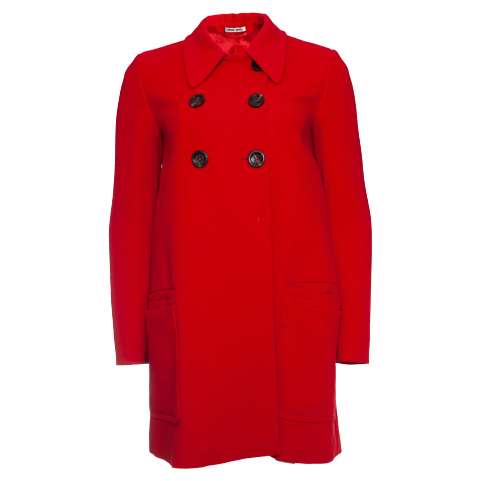 Miu Miu Jacket/Coat Wool in Red