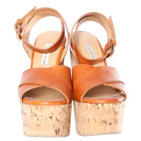 L'autre Chose Wedges Leather in Brown