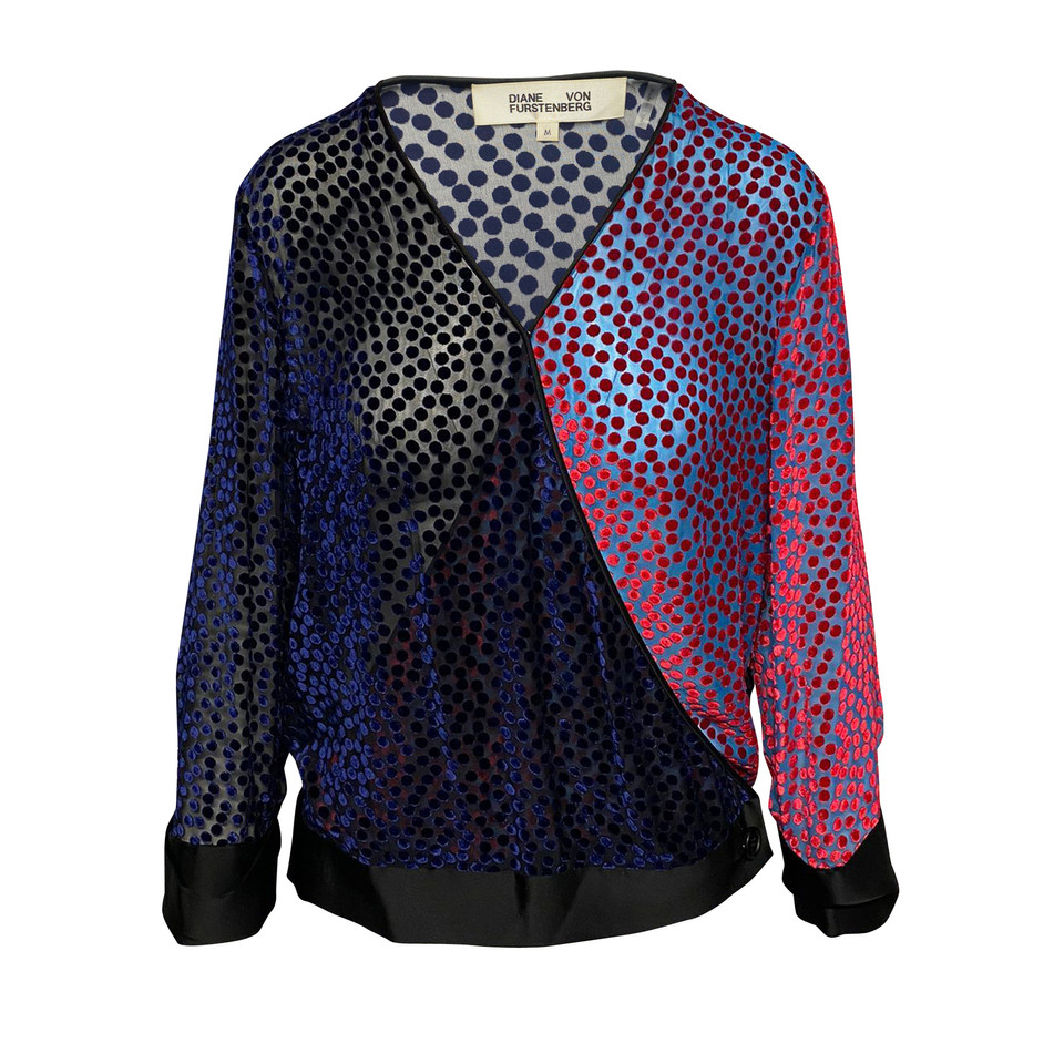 Diane Von Furstenberg Top en Viscose en Noir