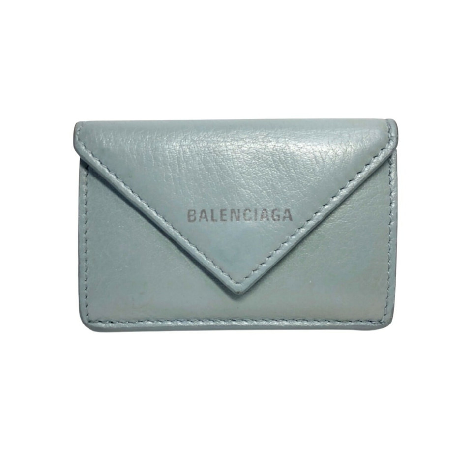 Balenciaga Täschchen/Portemonnaie aus Leder in Blau