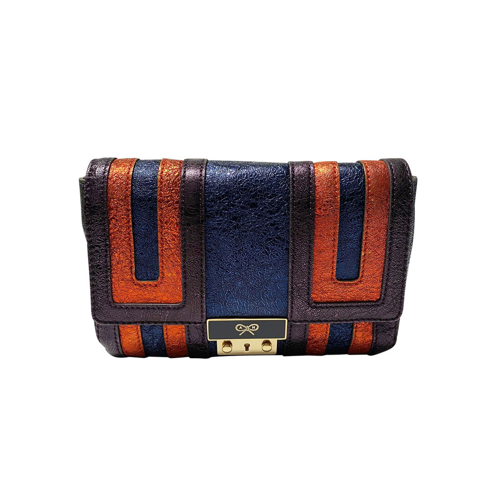 Anya Hindmarch Clutch Bag Leather in Blue