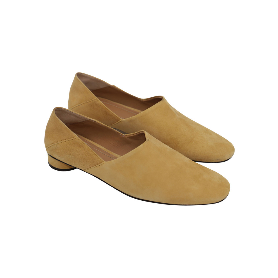The Row Slippers/Ballerinas Suede in Yellow