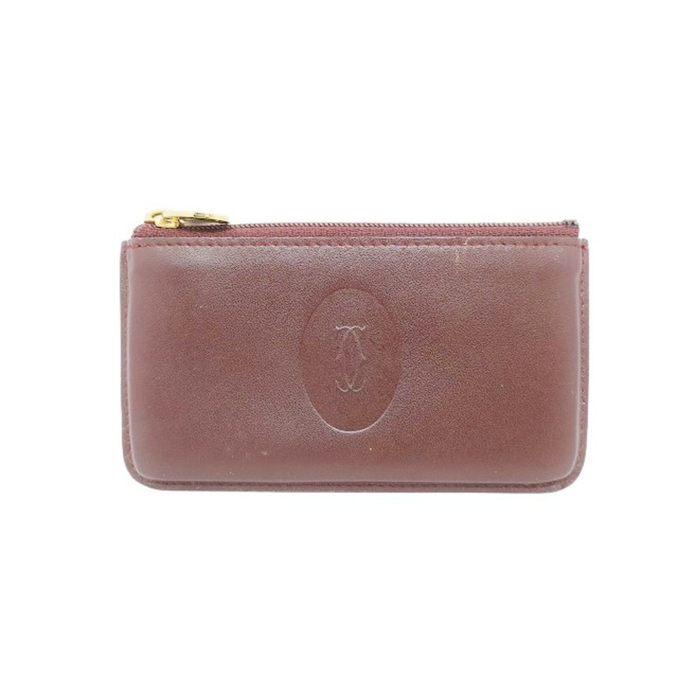 Cartier Bag/Purse Leather in Bordeaux