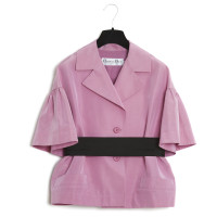 Christian Dior Giacca/Cappotto in Cotone in Rosa