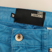 Love Moschino Paire de Pantalon en Coton en Turquoise