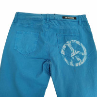 Love Moschino Trousers Cotton in Turquoise