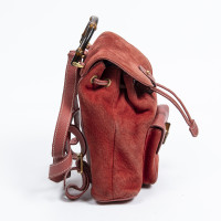 Gucci Bamboo Backpack in Pelle in Rosso