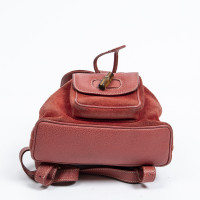Gucci Bamboo Backpack Leer in Rood