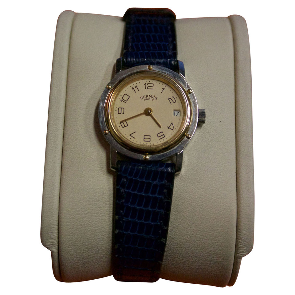 Hermès Armbanduhr aus Stahl