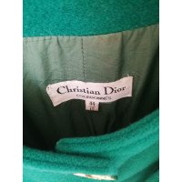 Christian Dior Jacke/Mantel aus Wolle in Grün