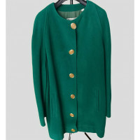 Christian Dior Jacke/Mantel aus Wolle in Grün