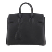 Hermès Birkin Bag 25 aus Leder in Schwarz