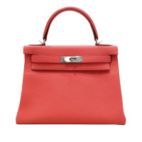 Hermès Kelly Bag 28 aus Leder in Rosa / Pink