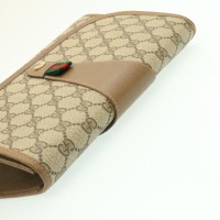 Gucci Clutch Bag Canvas in Beige