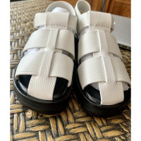 The Row Sandals Leather in White