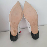 Repetto Pumps/Peeptoes aus Leder in Weiß