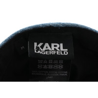 Karl Lagerfeld Chapeau/Casquette en Coton en Bleu