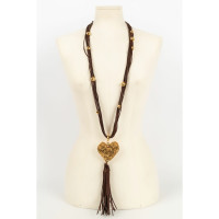Christian Lacroix Necklace Leather in Brown